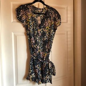LOFT floral romper NWT